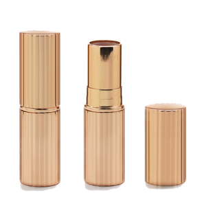 Aluminum rose gold cylinder lipstick tube