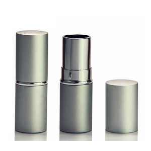 Silver aluminum lipstick tube