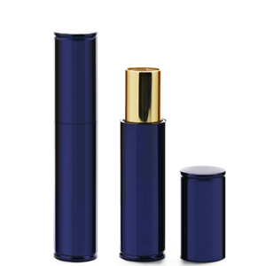 Blue color aluminum material magnet lipstick tube