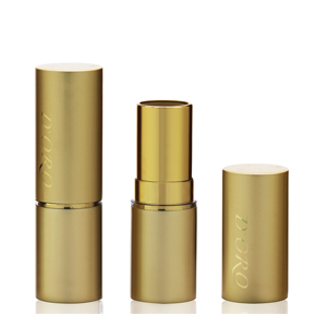 Gold aluminum lipstick tube