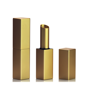 Square gold color magnet aluminum lipstick tube
