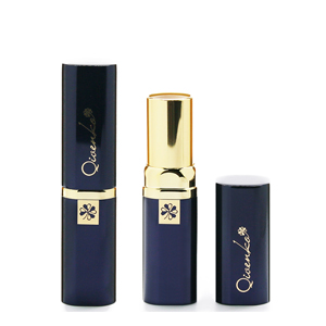 Blue square aluminum lipstick tube