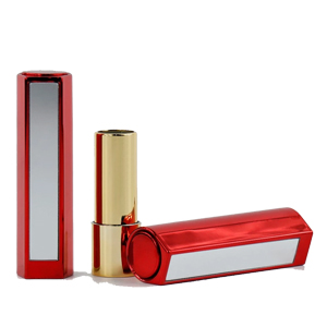Red color aluminu material click square lipstick tube