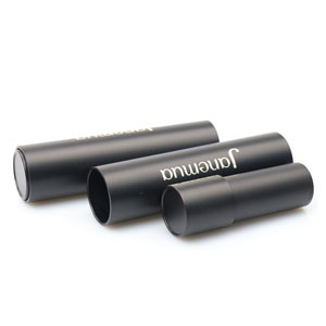 Plastic material black color round click lipstick tube