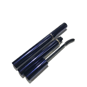 Blue aluminum mascara tube