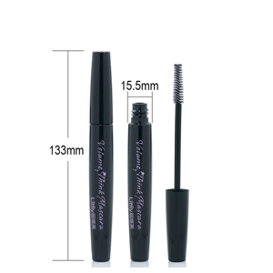 Black unique shape aluminum mascara tube