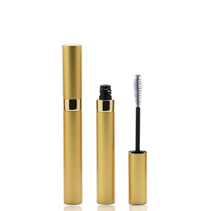 Gold aluminum mascara tube