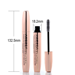 Shiny rose gold aluminum mascara tube