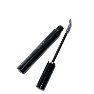 Black aluminum mascara tube with customized brush