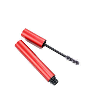 Red aluminum mascara tube