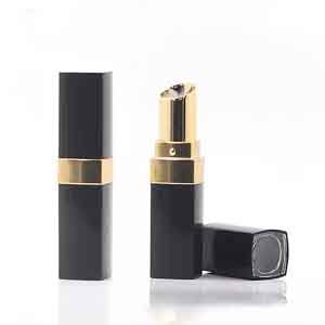 Black gold suqare plastic lipstick tube