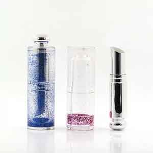 Transparent colorful square plastic lipstick tube