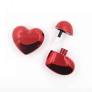 Lovely heart shape red plastic lipstick tube