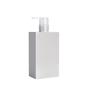 White square lotion bottle