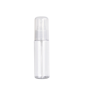 Small transparent spray bottle